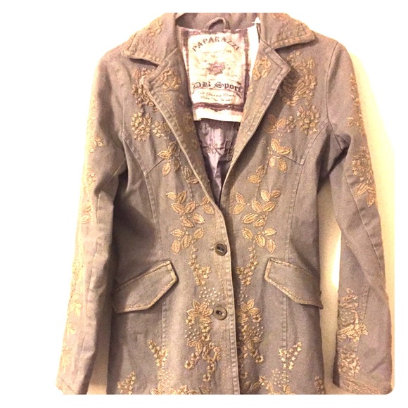 paparazzi Jackets & Blazers - Paparazzi Embroidered Coat. Size Small